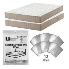 Queen plastic mattress bags for moving beds